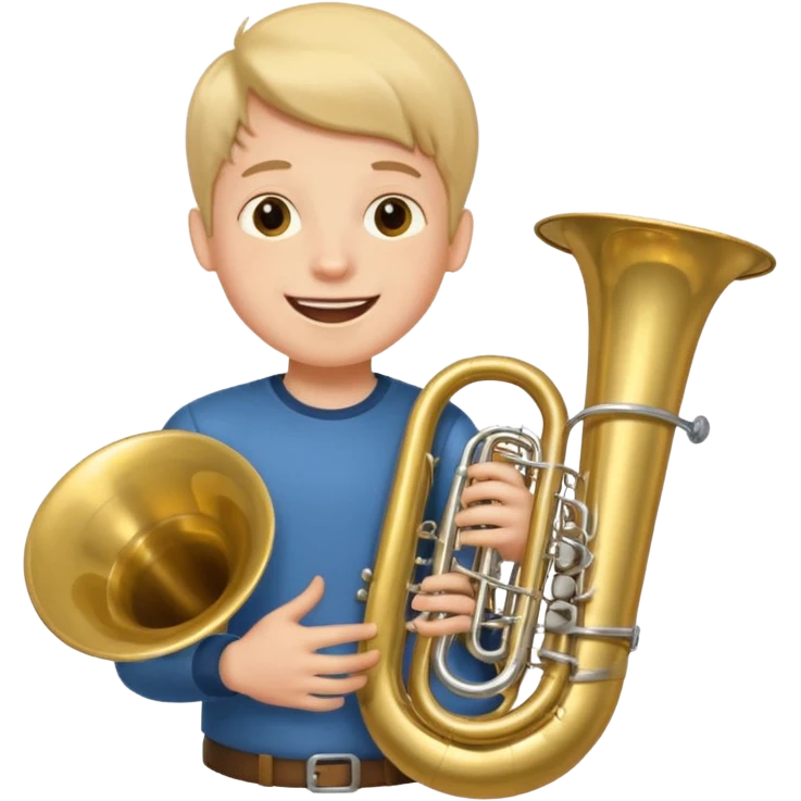 Boy with 7 arms playing tuba emoji