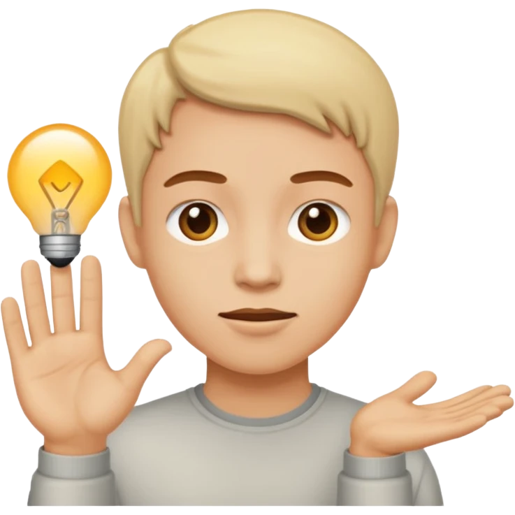 человек объясняет что-то emoji