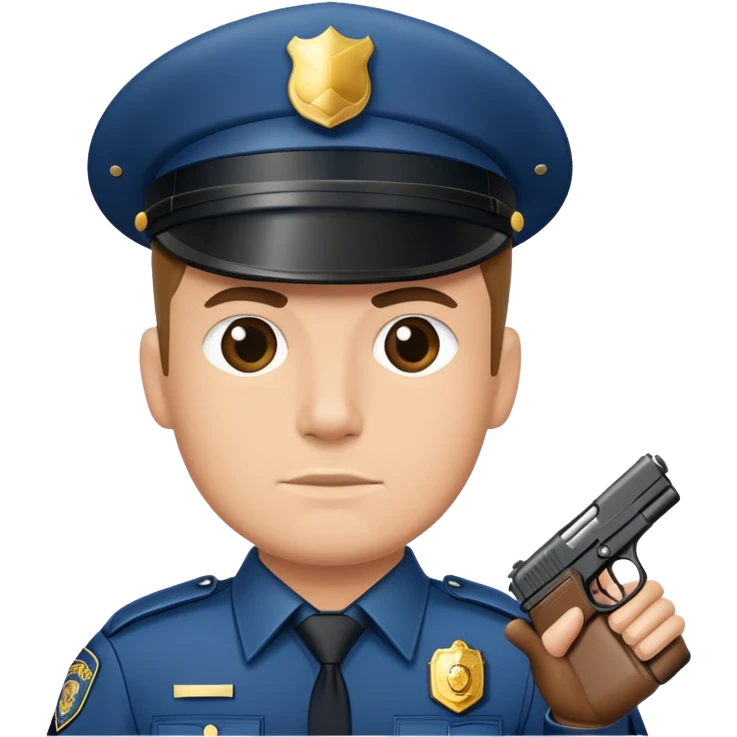 Policeman with a gun emoji
