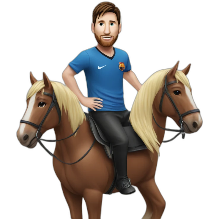 Messi on a horse  emoji