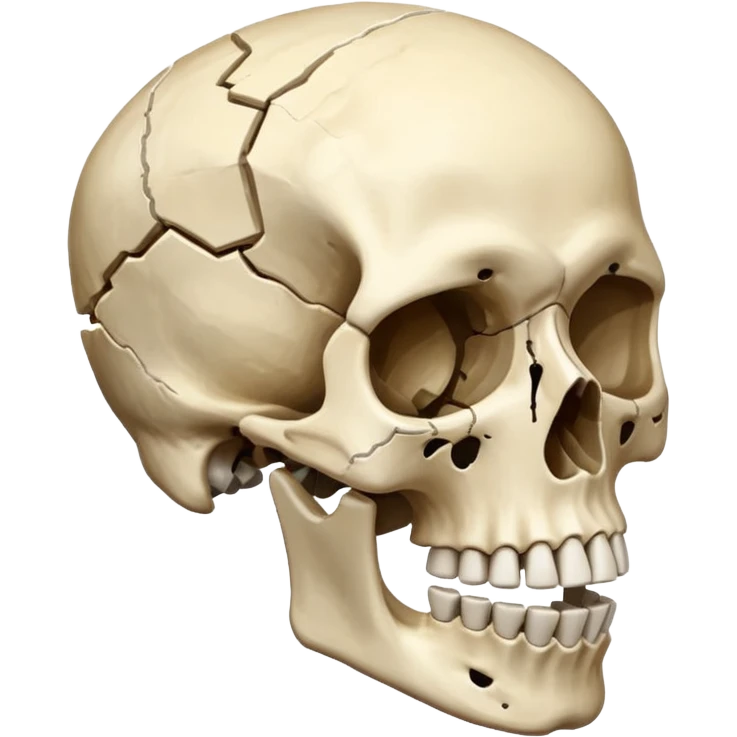 Exploded skeleton head emoji