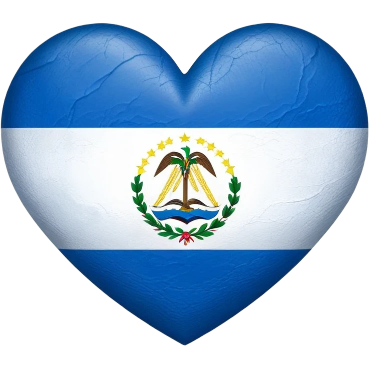 Nicaraguan flag heart shaped emoji