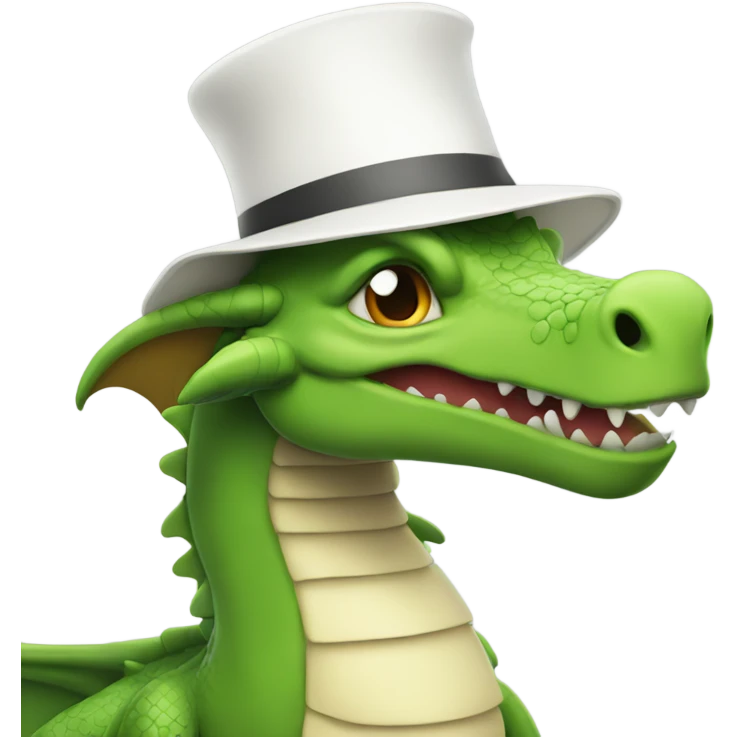 Dragon with white hat emoji