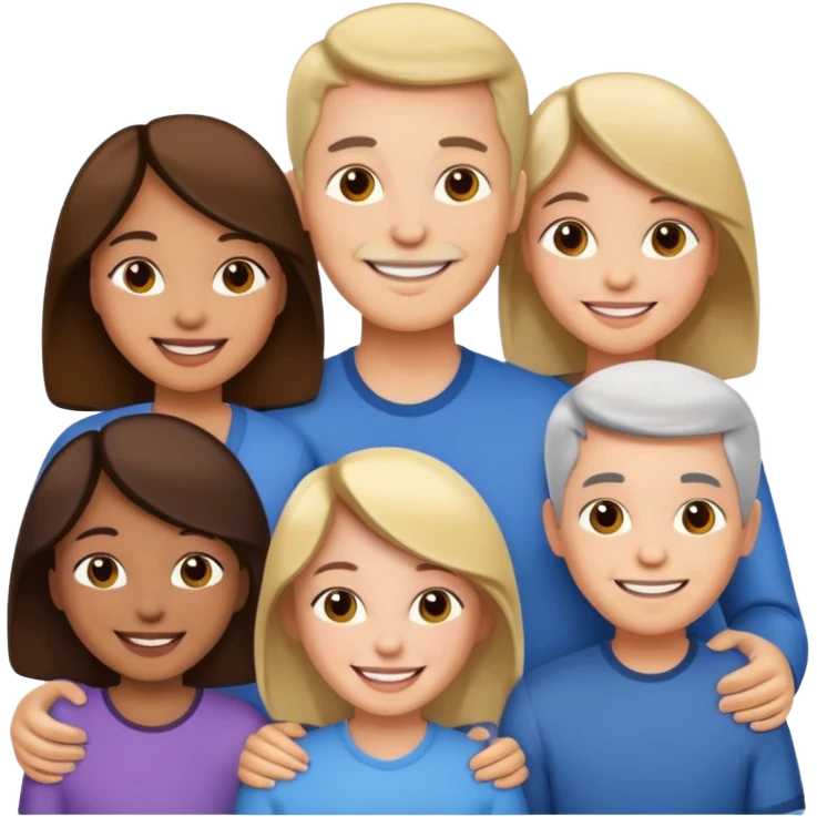 Family members one by one  emoji