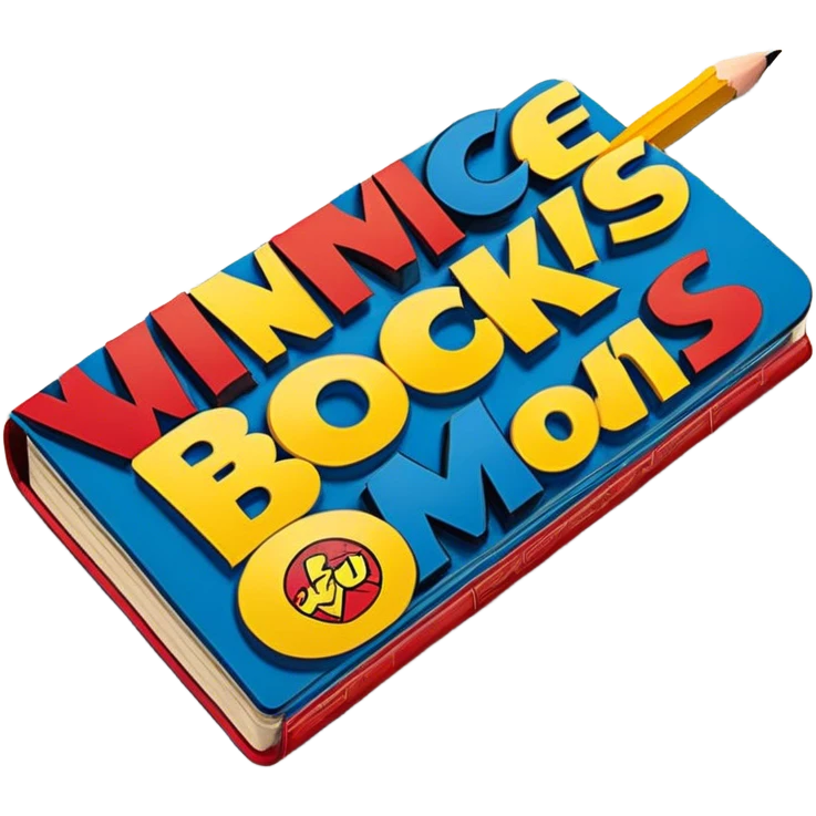 Create a vibrant emoji representing comic books and graphic novels as ...