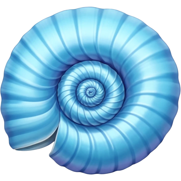 light blue spiral seashell emoji