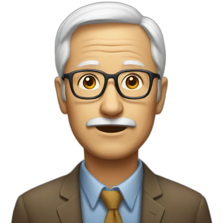 old smart man emoji