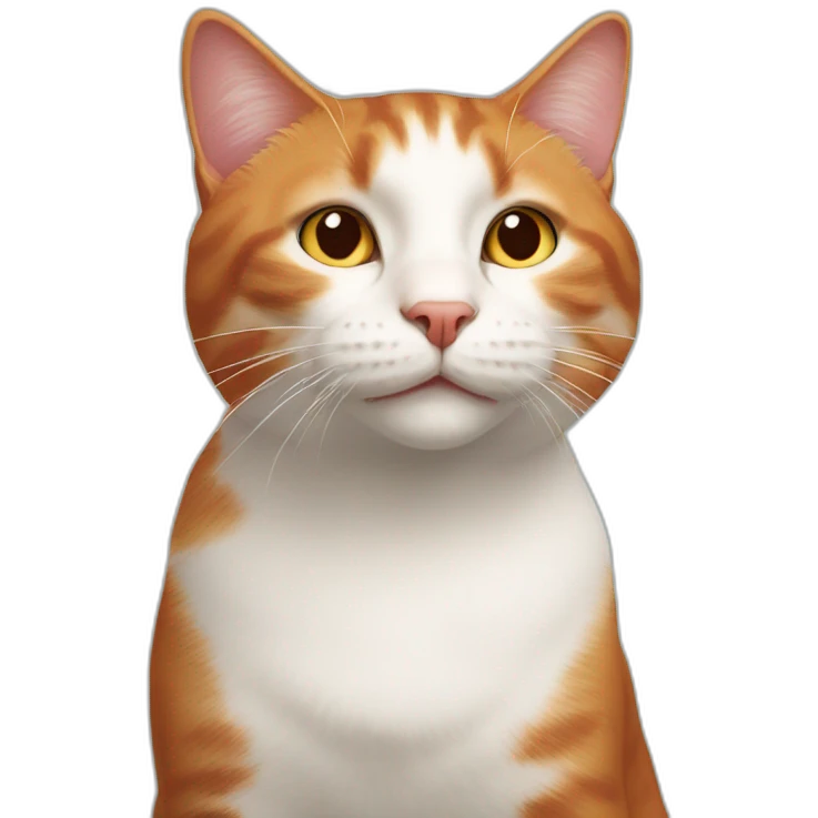 red and white cat no nose emoji