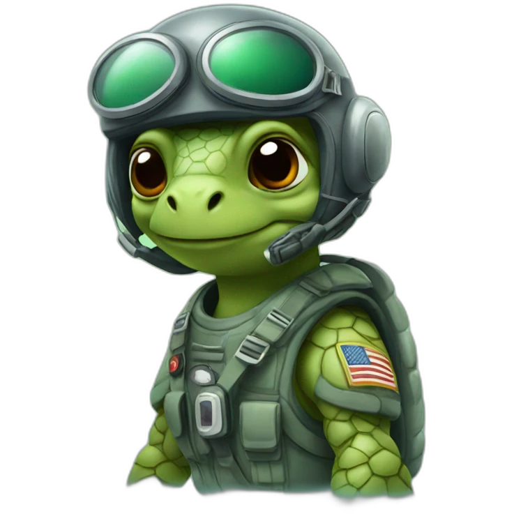 turtle as a Pilot emoji