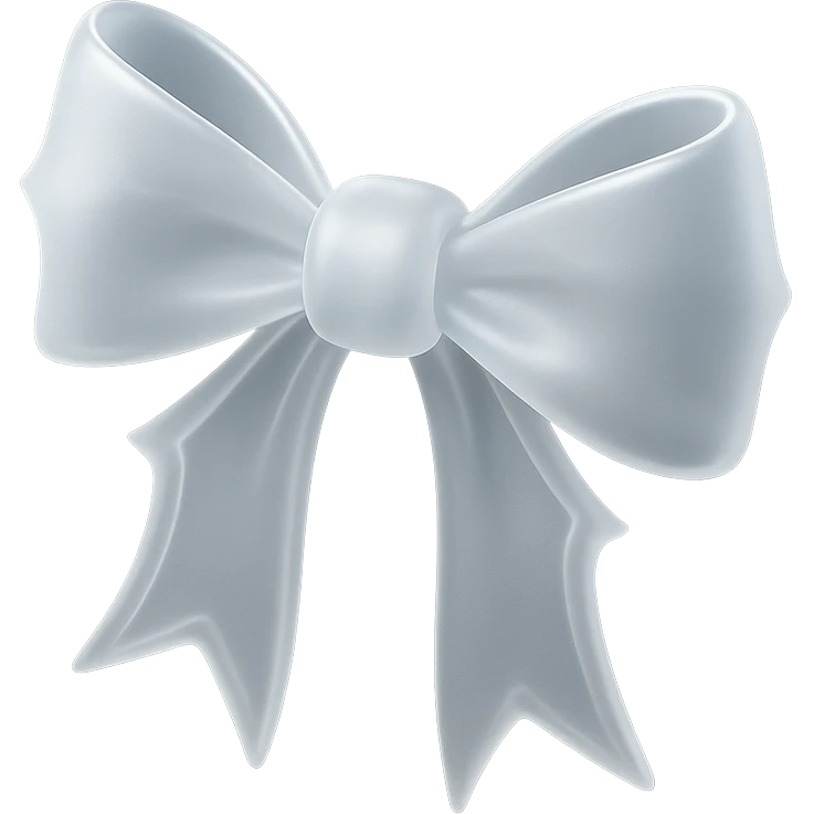 white gothic bow emoji