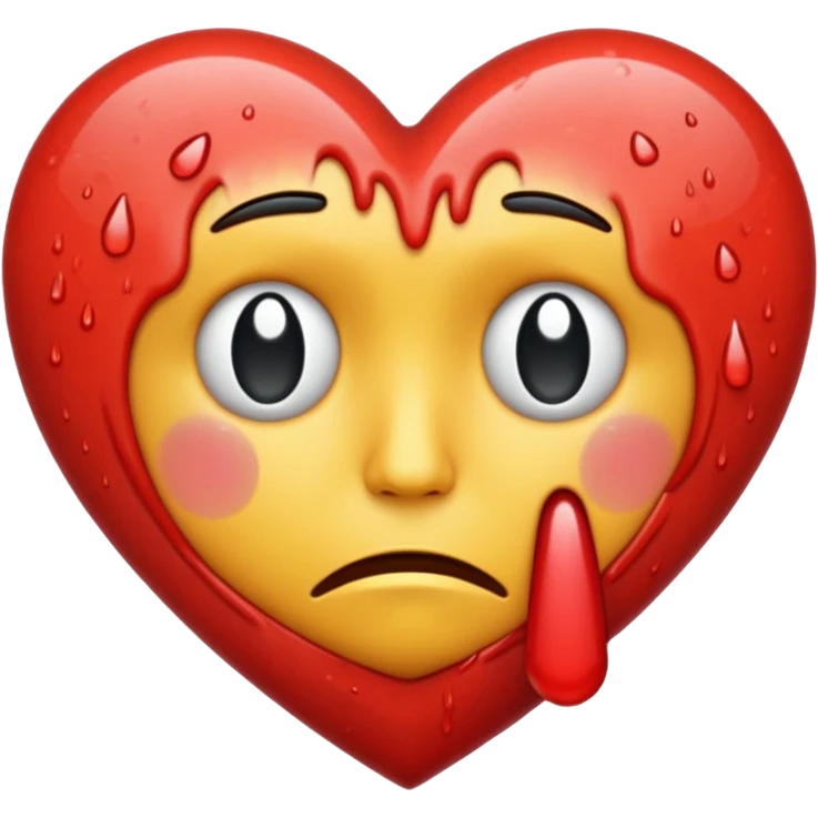 Sad heart crying emoji
