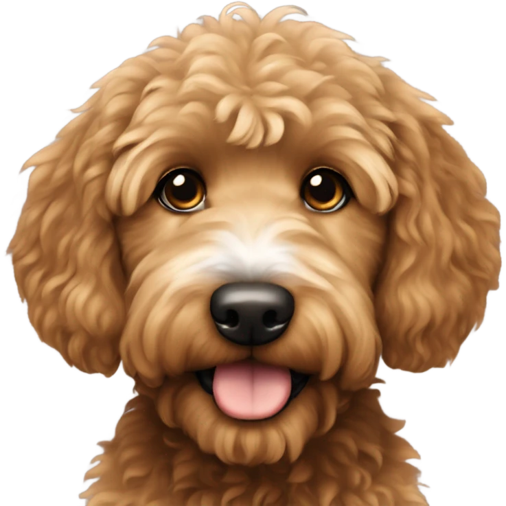 Brown tri color golden doodle  emoji