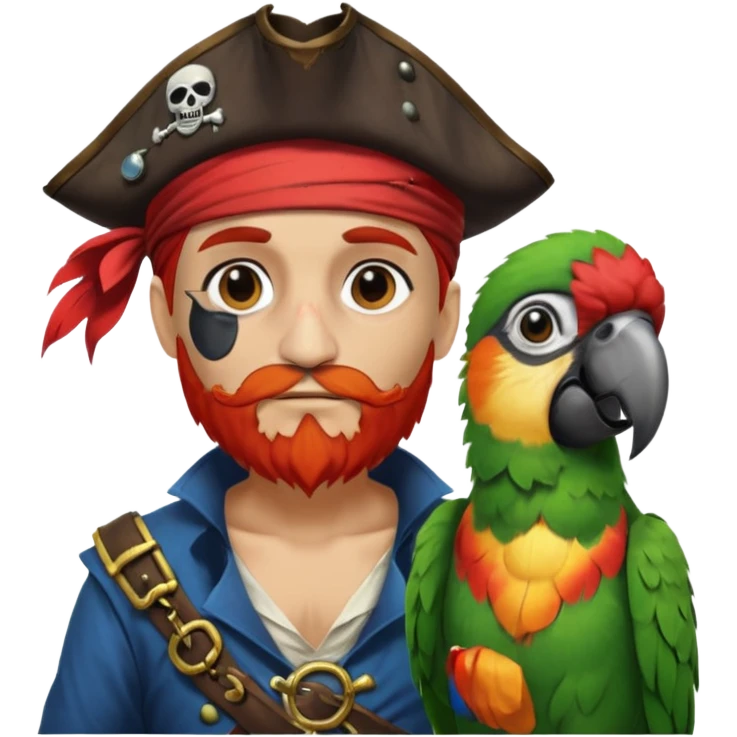 pirate and parrot emoji