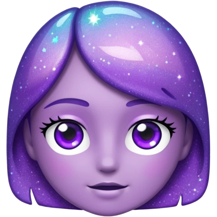glitter purple and cian mark check emoji