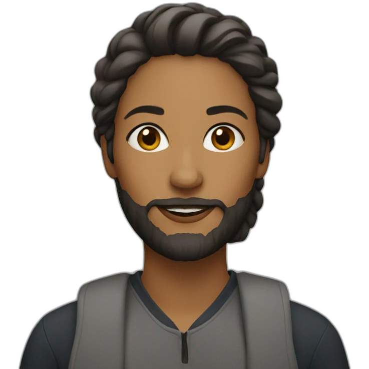 woman with beard emoji