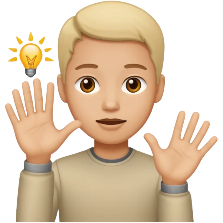человек объясняет что-то emoji