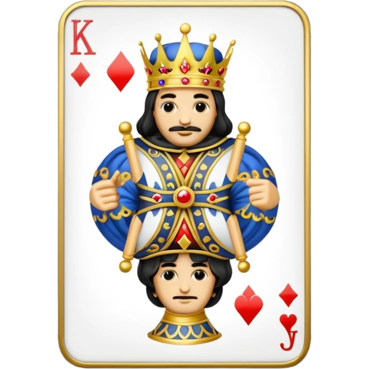 Solitaire card king emoji
