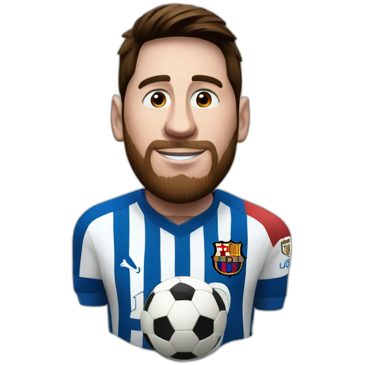 messi whit a target of uno emoji