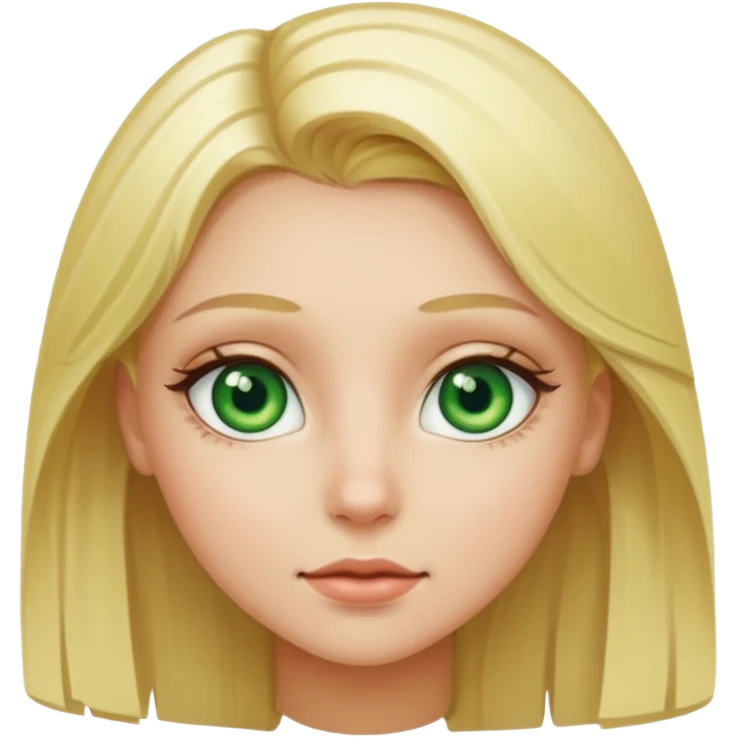 A beautiful green eye white skin blonde girl emoji