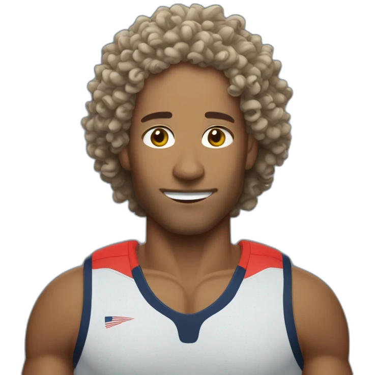 david goggins with curly hair emoji