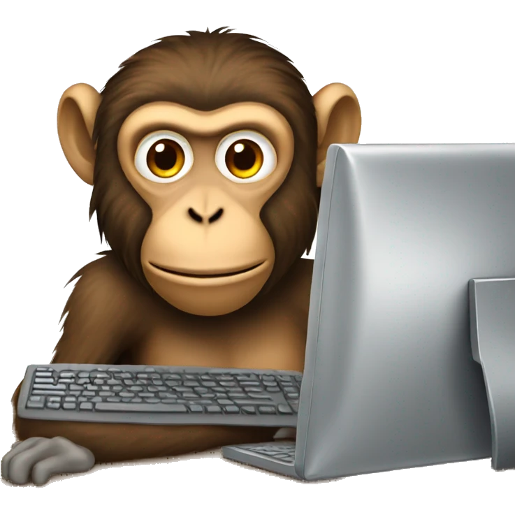 monkey with computer emoji
