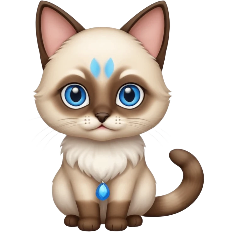 chibi siamese cat  emoji