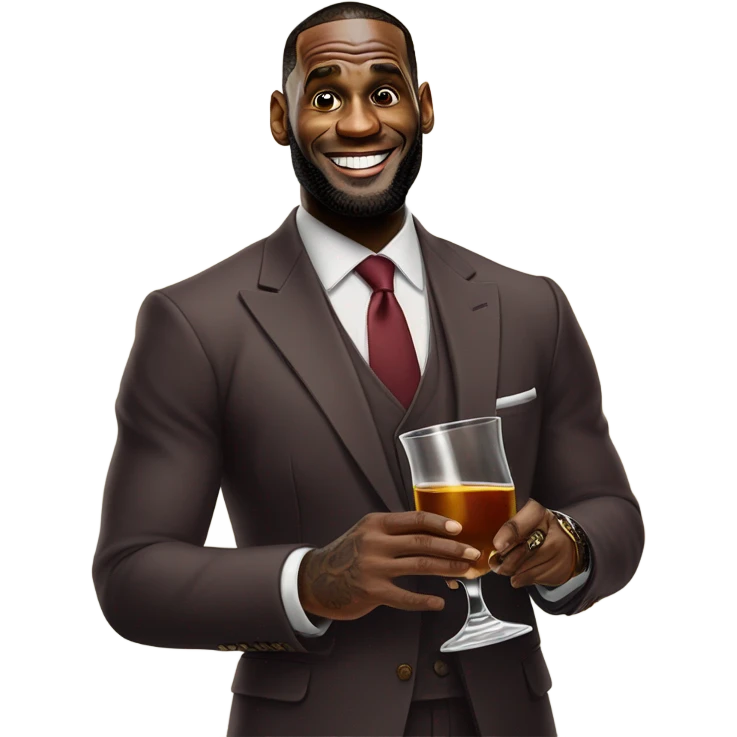 lebron drinking hennessy  emoji