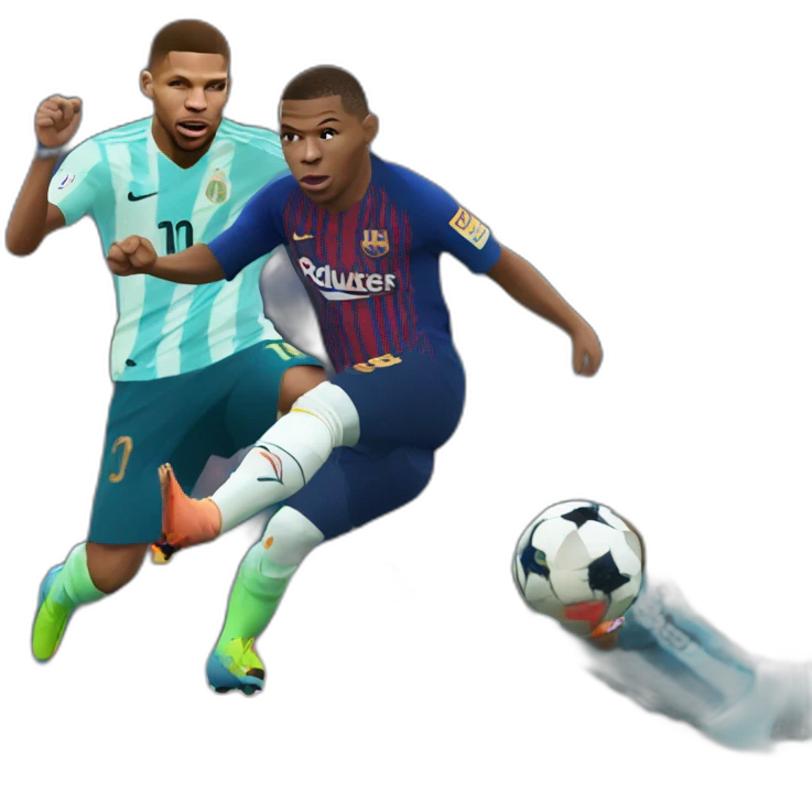 mbappe combat messi emoji