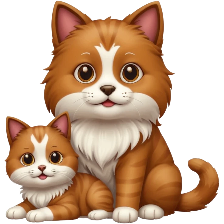 Cat and dog emoji
