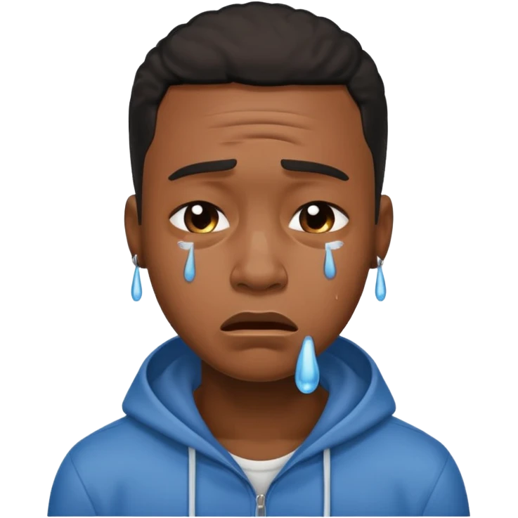 Black man crying emoji