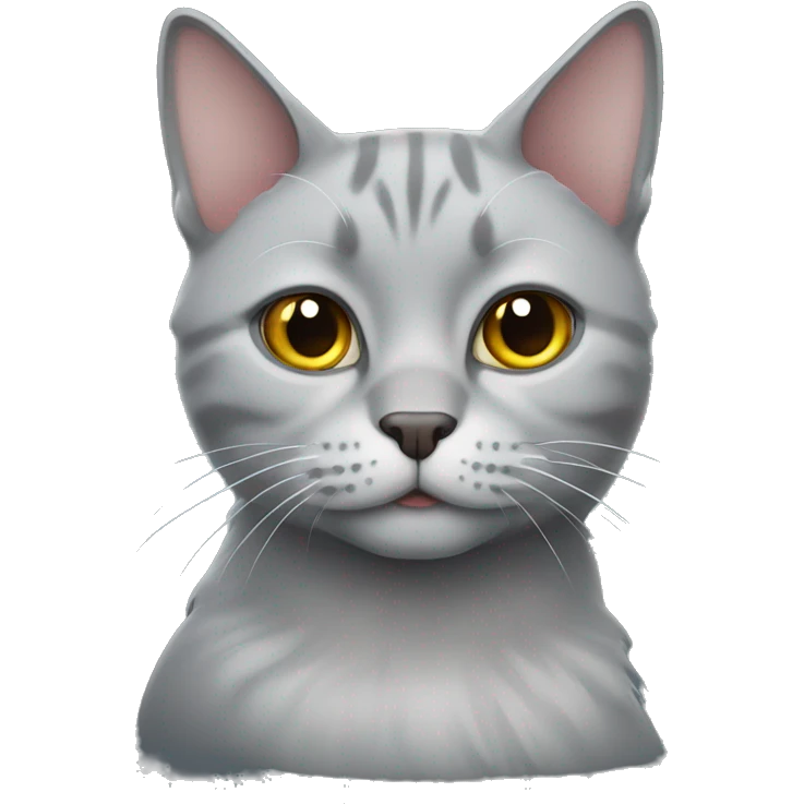 Scottish folded ears grey cat  emoji