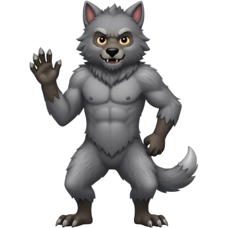 Create an emoji of Werewolf full bodied emoji