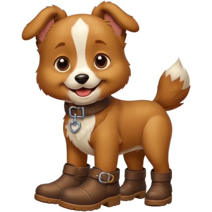 perro con botas emoji