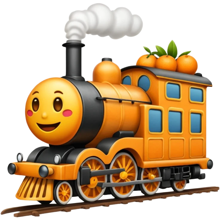 Crie um emoji de um trem pegando fogo emoji