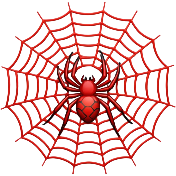 A red spiderweb emoji