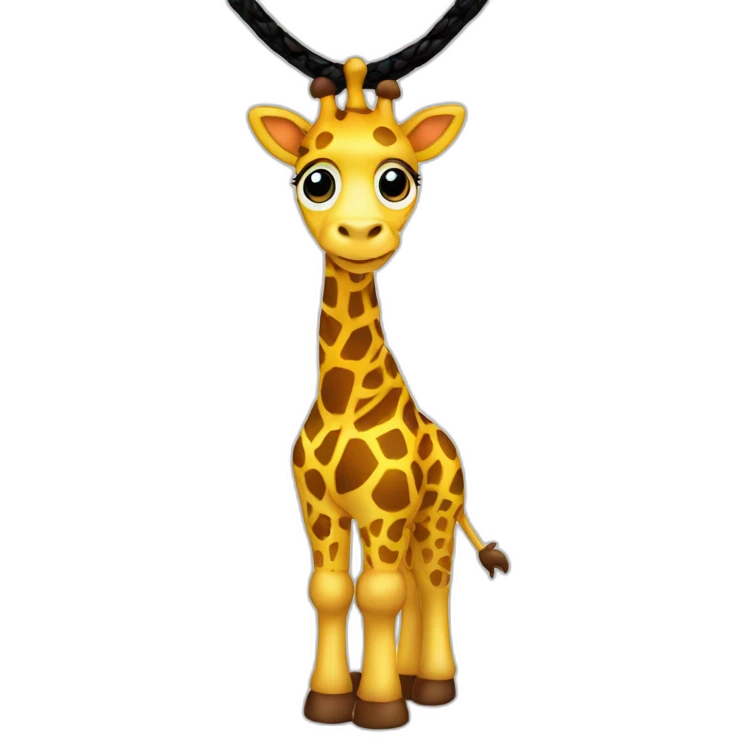 Giraffe collier de perle emoji