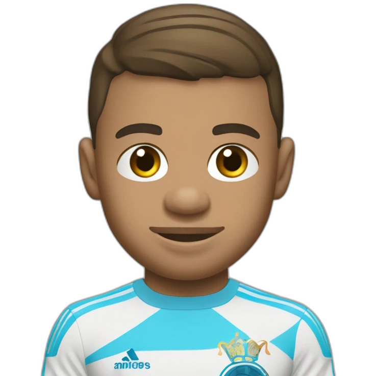 mbappé avec le maillot de marseille emoji