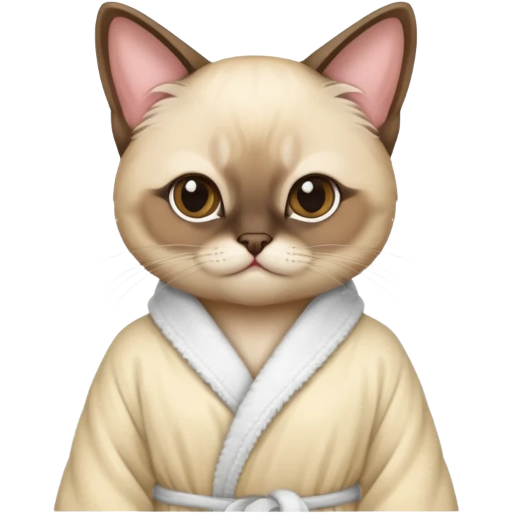 siamese cat with bathrope emoji