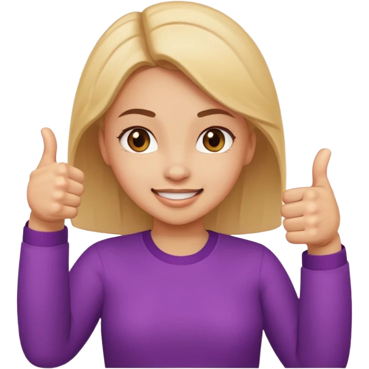

a girl with a thumb ups and one with thumbs odwnv



 emoji