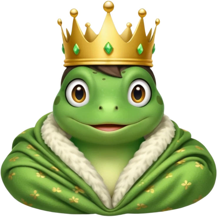 Princess frog in bed emoji