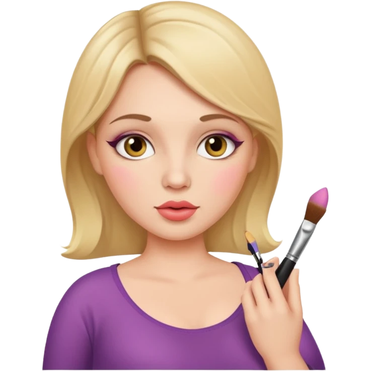Pregnant women doing makeup  emoji