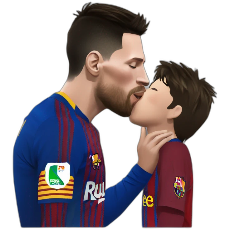 Messi kisses ronaldo emoji