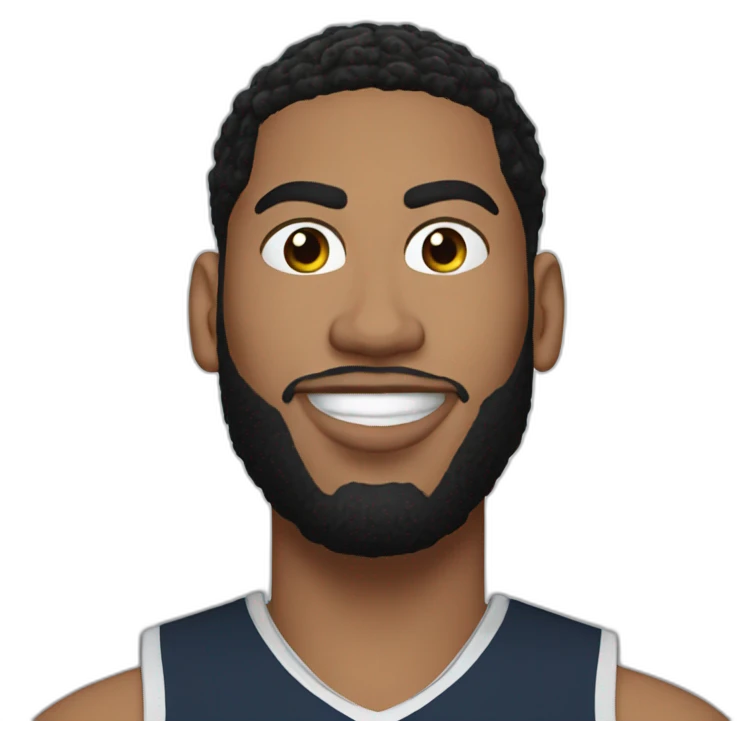 Anthony Davis, with a bubble caption above his saying me emoji