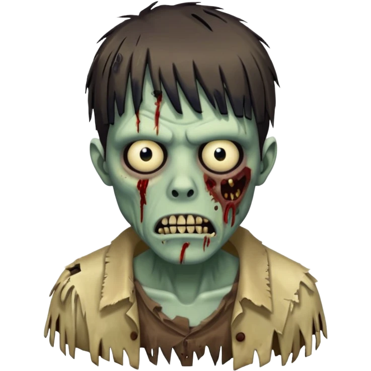 Zumbi com franja emoji