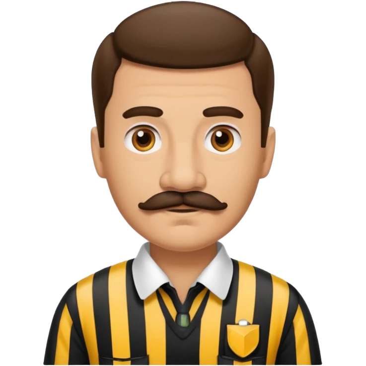 moustache uniform refereee man emoji