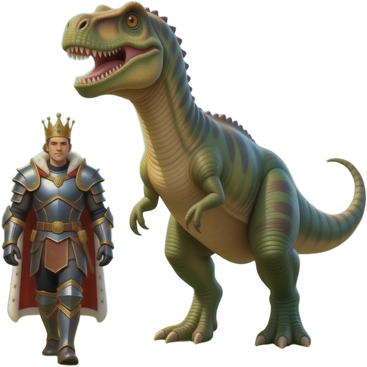 Beetle king walking with dinosaur emoji
