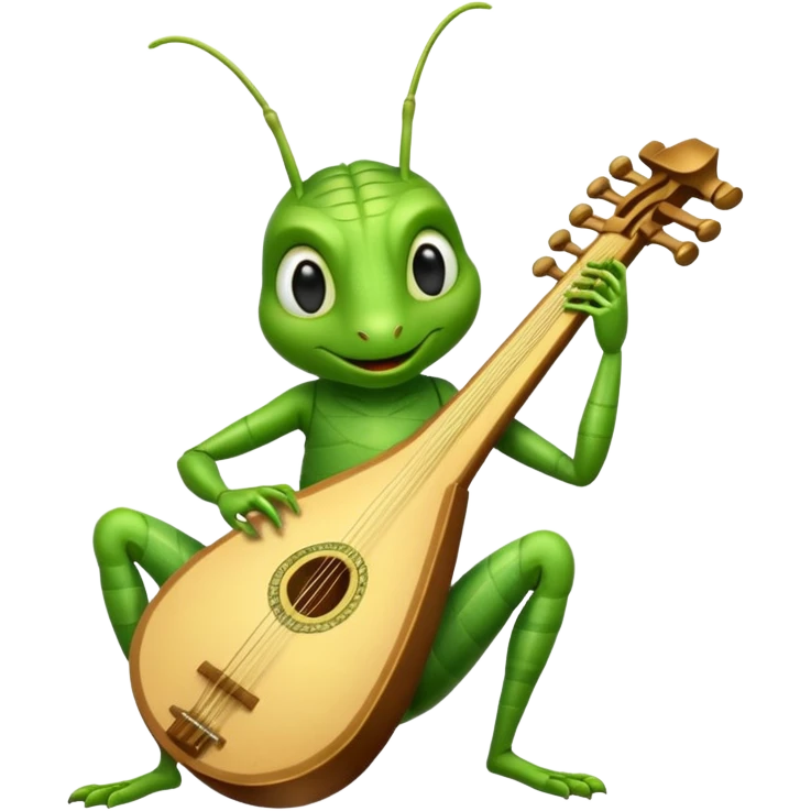 grasshopper playing lyre emoji