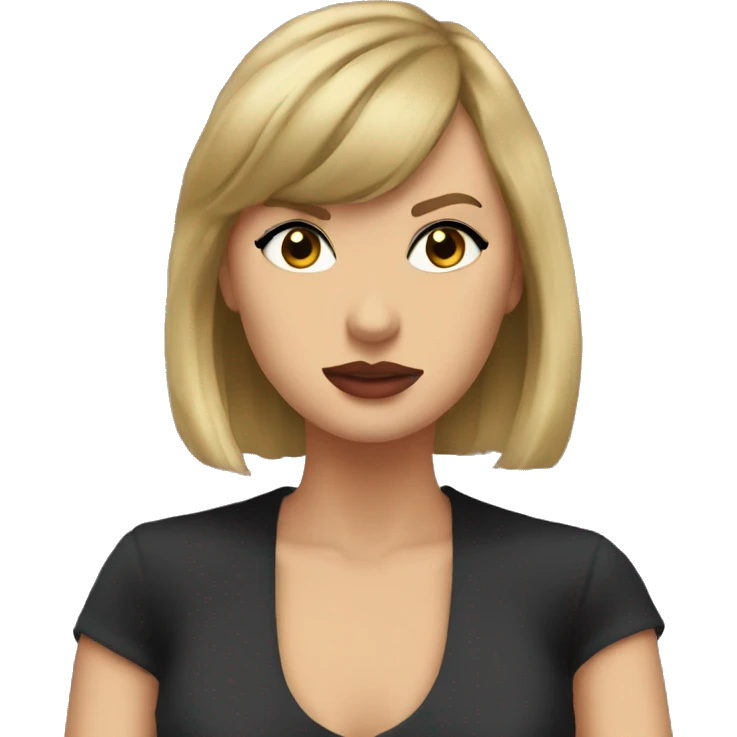 tylor swift with sad face emoji