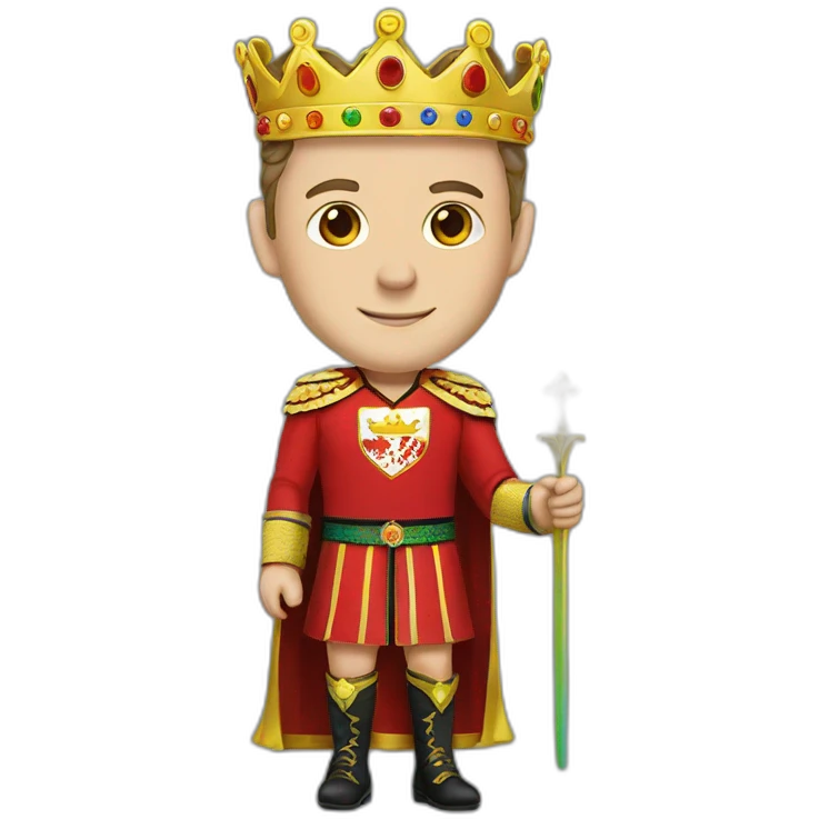 Jonathan Toews as a rainbow king with a royal robe on emoji