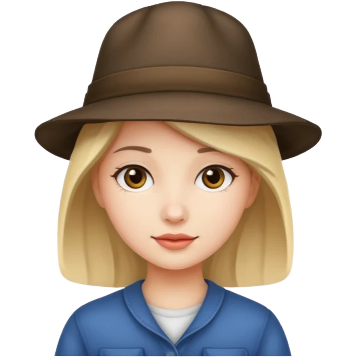 Una ragazza con un cappello emoji